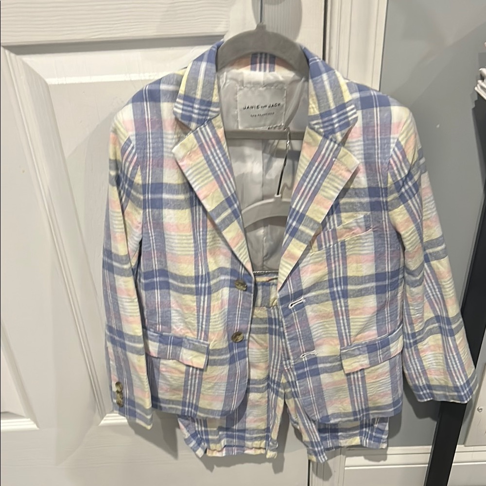 Kids Plaid suit - Blue and Pink
